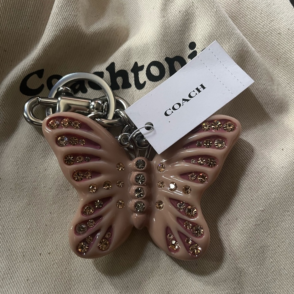Coach butterfly bag charm authentic